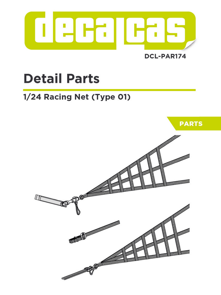 DCL-PAR174: Detail up set for 1/24 scale models: Triangular Safety Racing Net